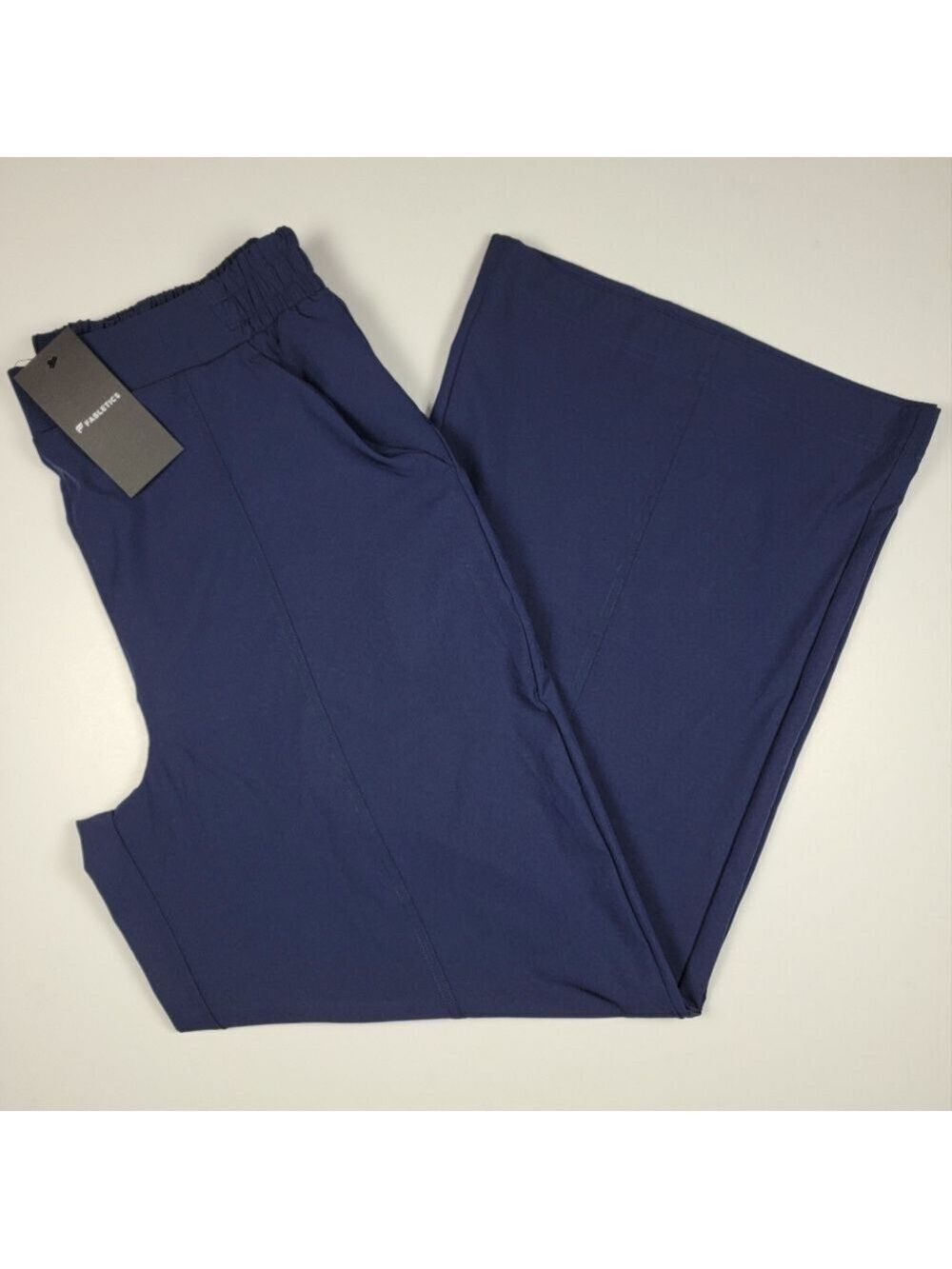 NEW FABLETICS Downtown Wide Leg Pants in Dark Blue Womens Large Performance Yoga